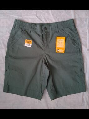 Carhartt 104213 Green Women’s Original Fit Ripstop Work Shorts Sz 10